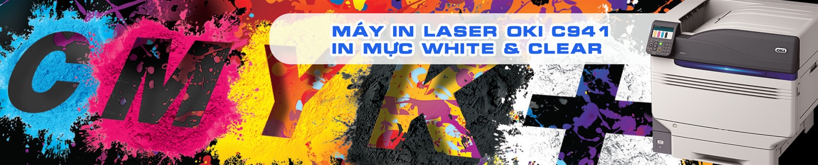 Máy in laser màu A3 C941dn lần đầu tiên trên thế giới với công nghệ in mực trắng và mực clear